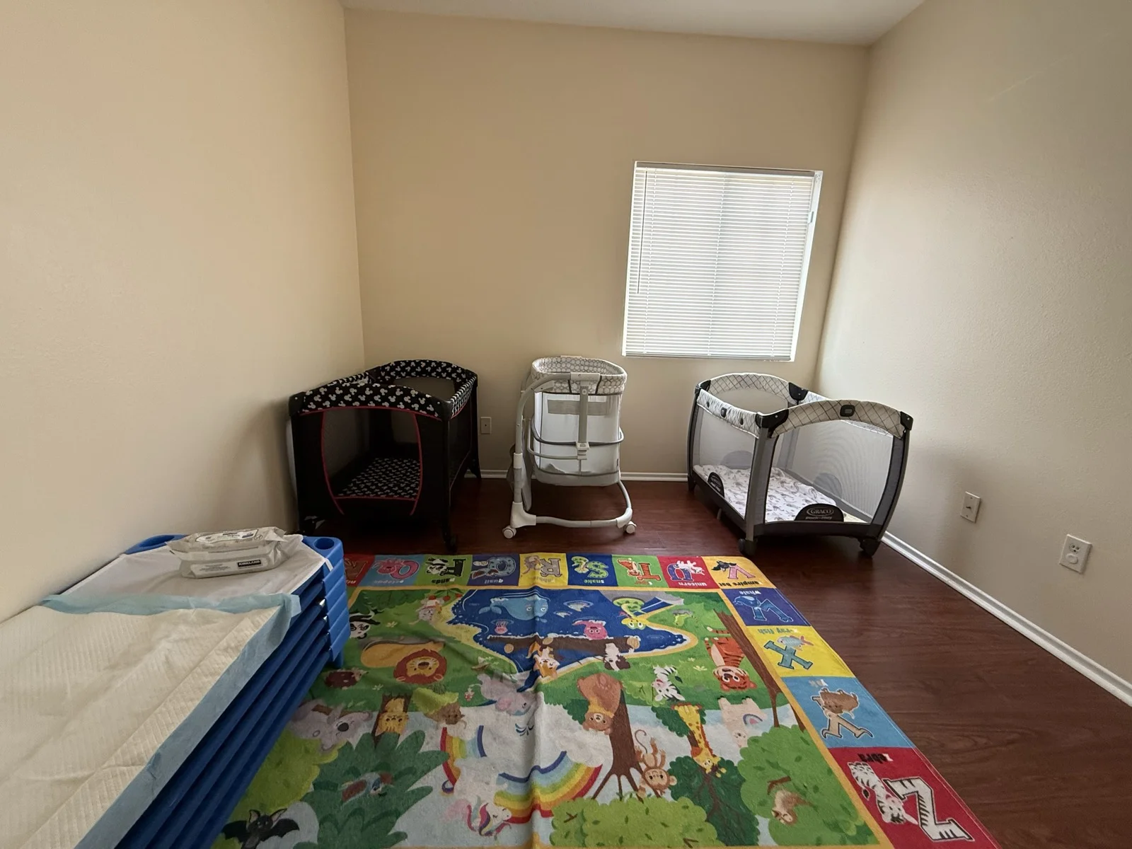 Safe Infant Nursery with Cribs and Bassinet at Fairy Tale Child Care Palmdale