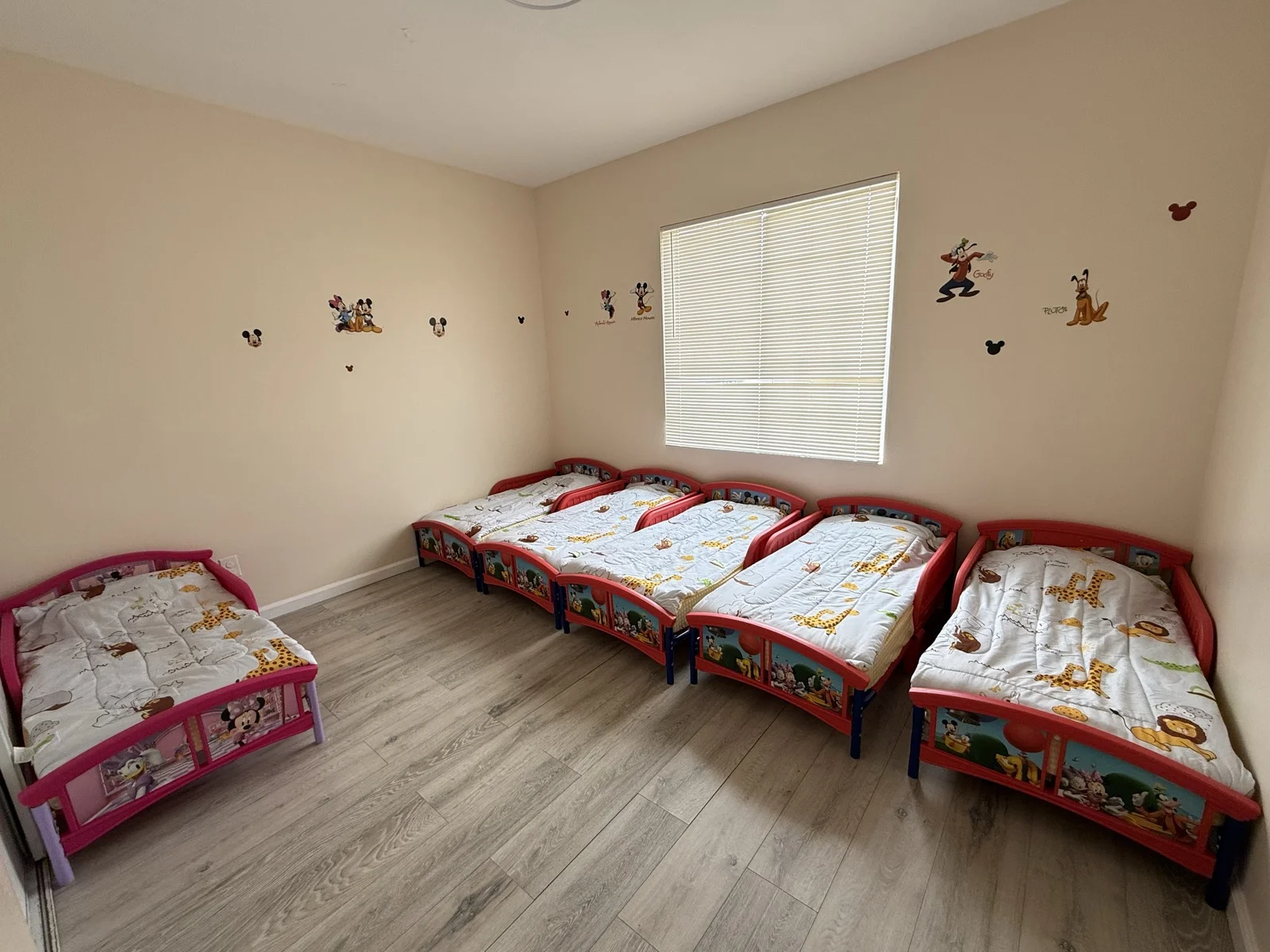 Cozy Nap Room with Toddler Beds at Fairy Tale Child Care Palmdale